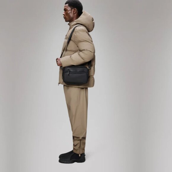 Rains Cargo Box Bag in Black - Picture 1 of 7